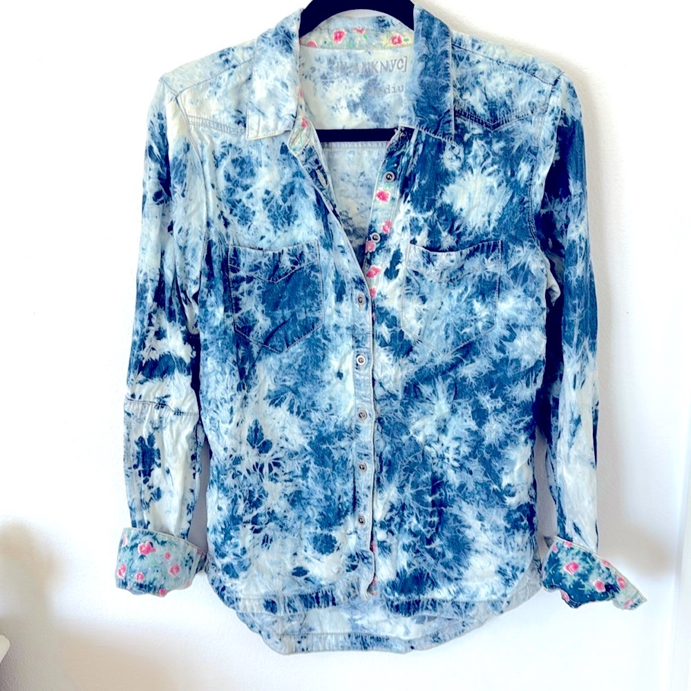 Blank NYC Tencel Tie-Dye Western Shirt